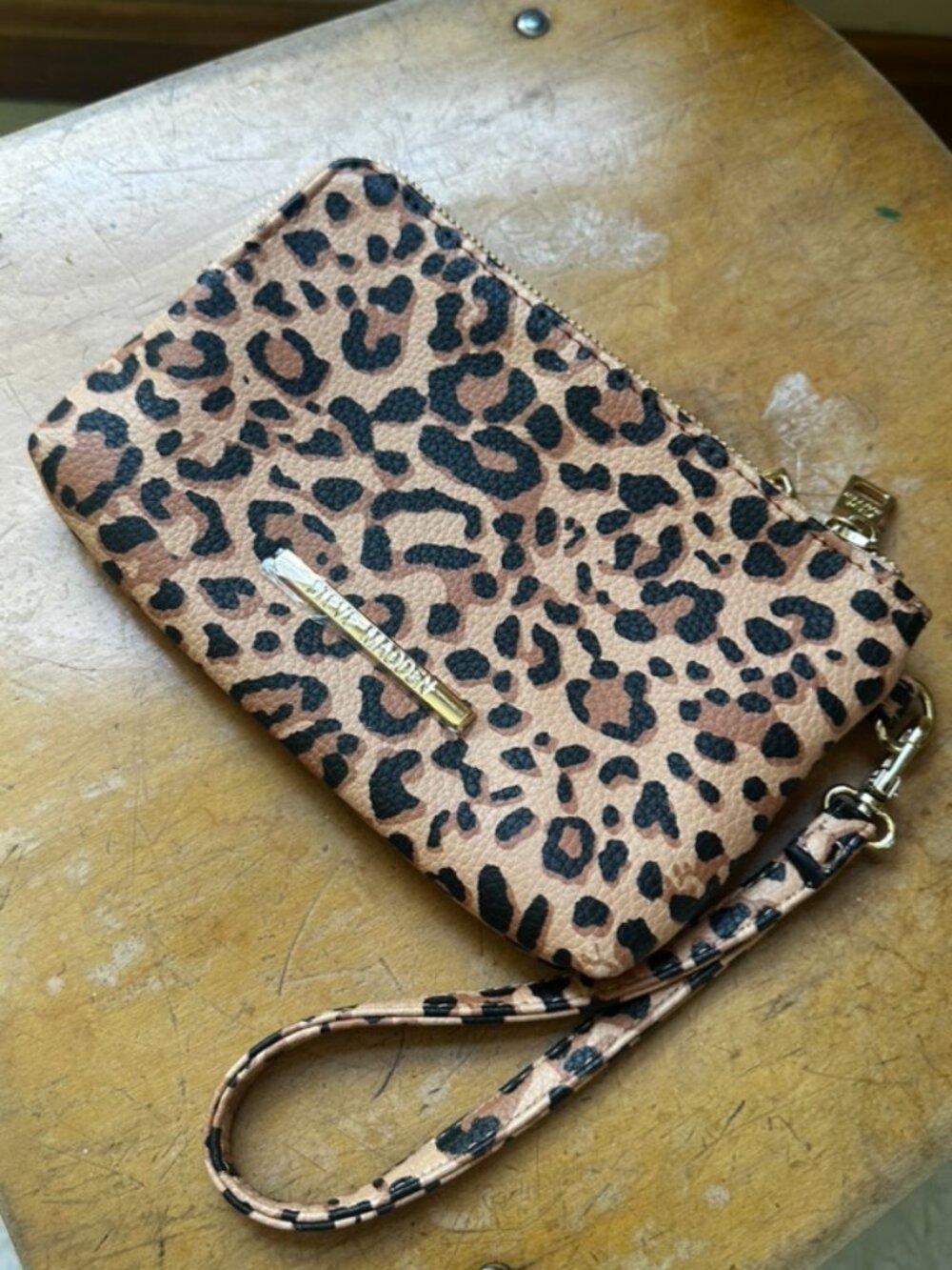 Steve Madden Leopard Print Wristlet, NWOT
